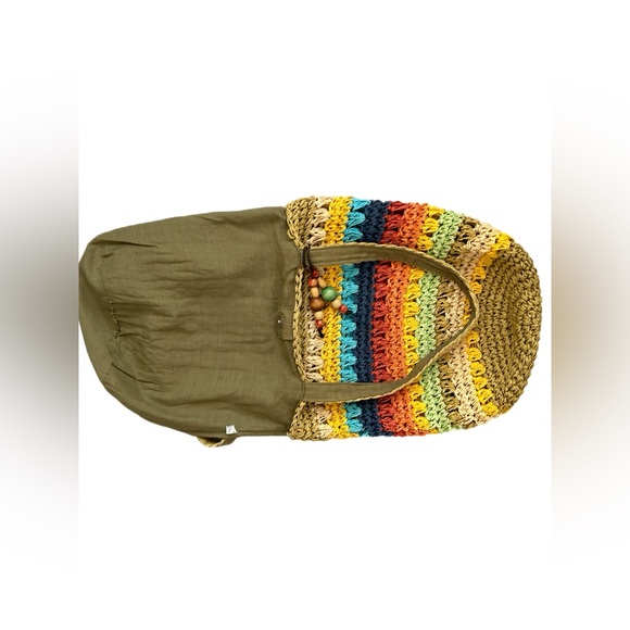 Sun ‘N’ Sand Tan / Multi-Color Tote /Sack /Shoulder Bag - Picture 3 of 7